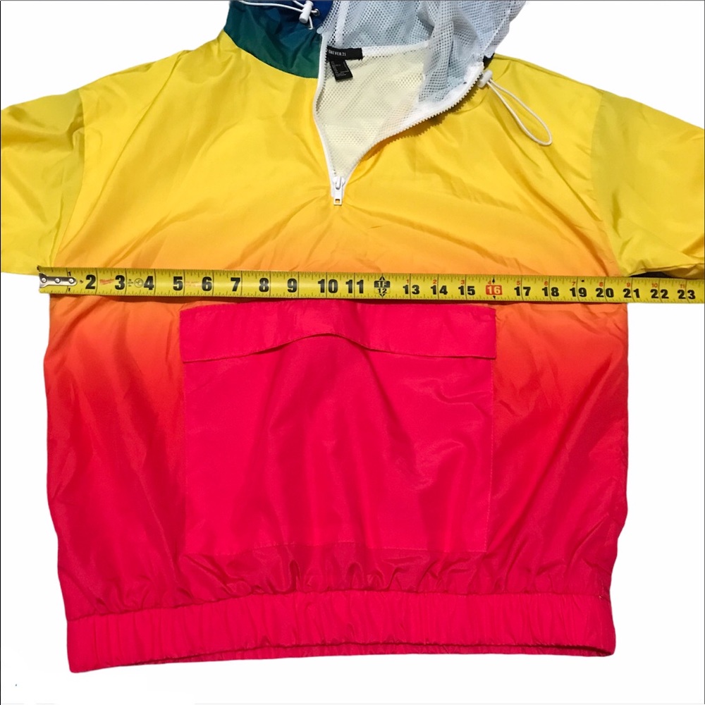 Forever 21 ombré rainbow windbreaker - Picture 3 of 7